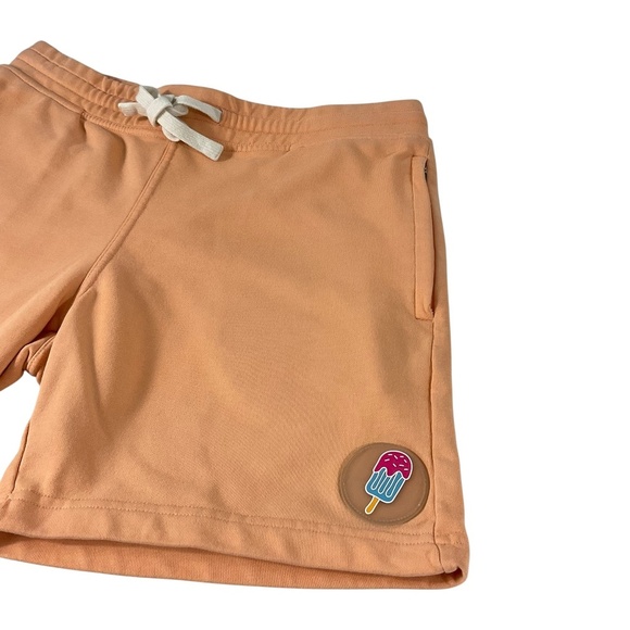 Eubi Peach Popsicle Shorts Size Medium Cotton Drawstring Ice Cream Patch - Picture 4 of 12